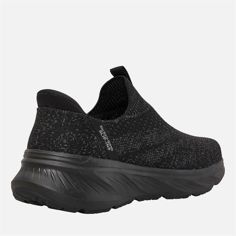 SKECHERS Mens Slip-Ins Relaxed Fit Edgeride Commissioner Trainers Black/Black - Image 5