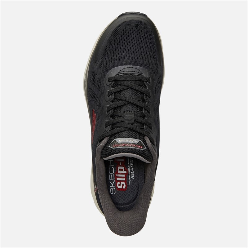 SKECHERS Mens Slip-Ins Relaxed Fit Equilizer 6.0 Durran Trainers Black/Red - Image 4