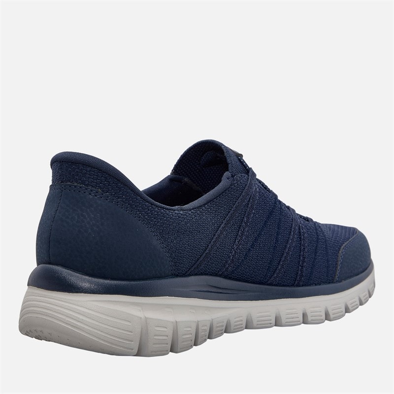 SKECHERS Womens Slip-Ins Graceful Trainers Navy - Image 5