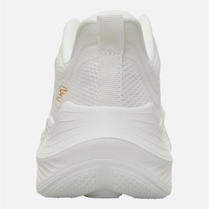 SKECHERS Womens Bobs Sport Squad Waves Still Trainers White/White - Image 3
