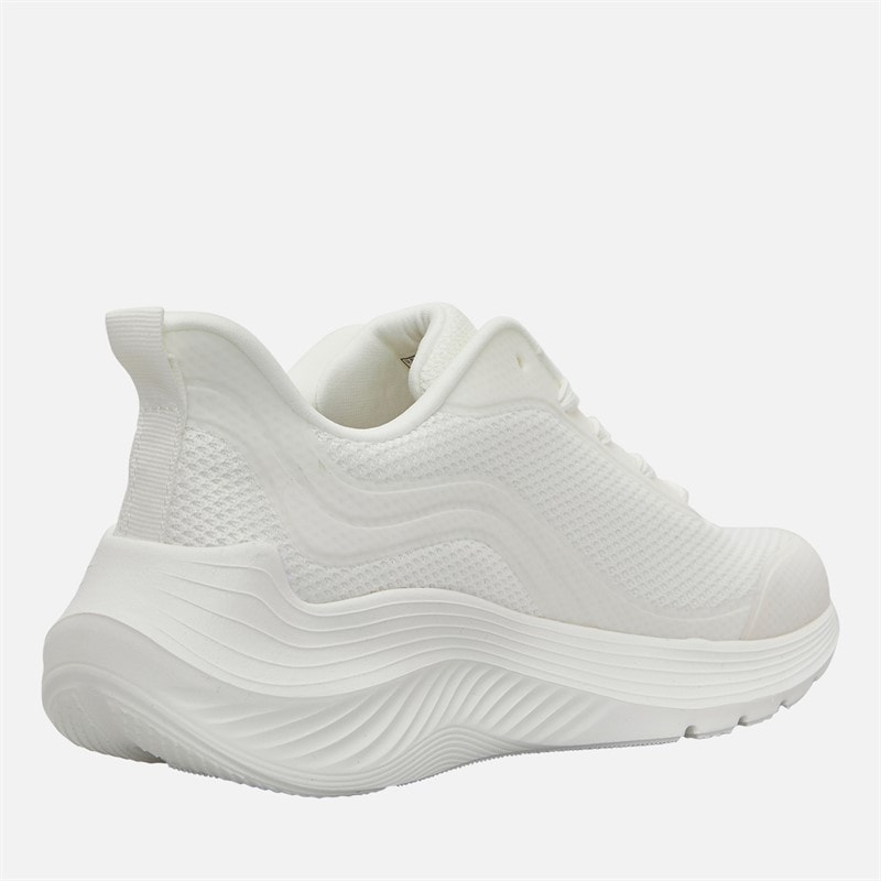 SKECHERS Womens Bobs Sport Squad Waves Still Trainers White/White - Image 5