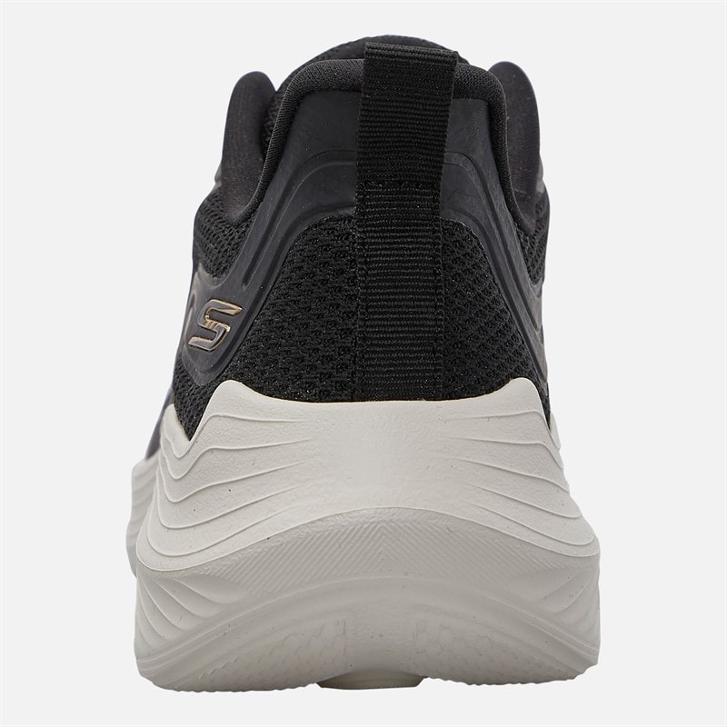 SKECHERS Womens Skechers Bobs Sport Squad Waves Still Trainers Black/White - Image 3