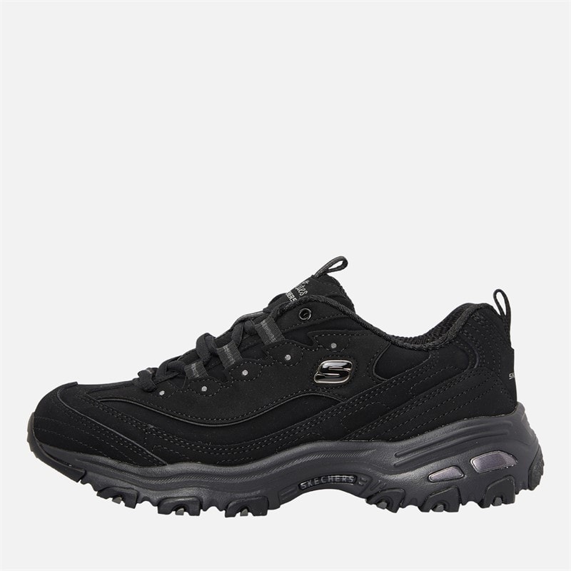 SKECHERS Womens D'Lites Play On Trainers Black