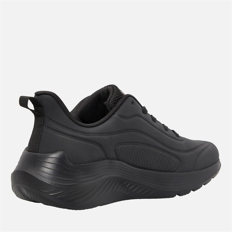 SKECHERS Womens Bobs Sport Squad Waves Just Trainers Black/Black - Image 5