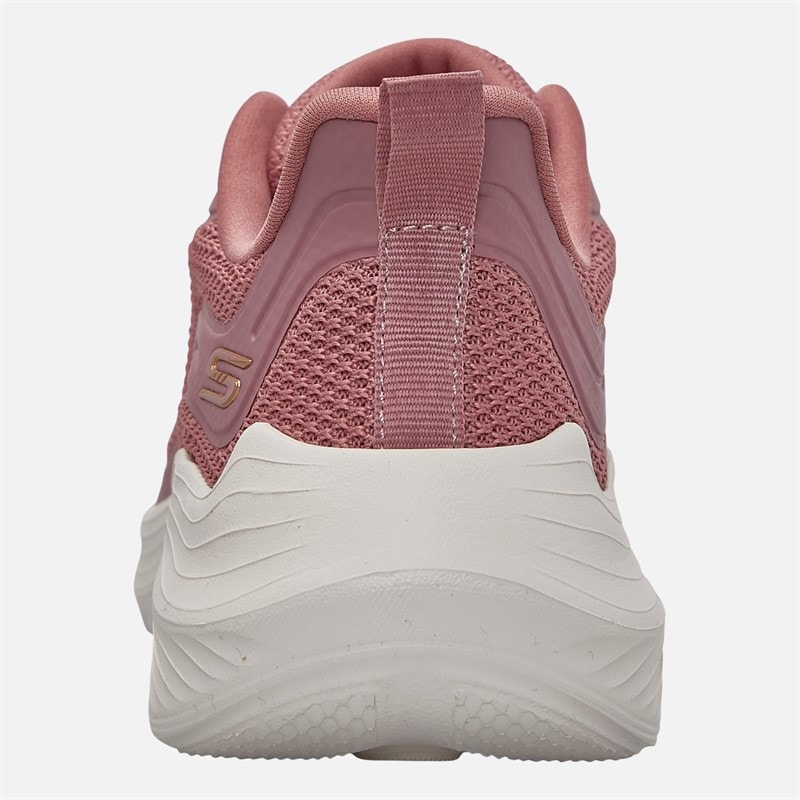 SKECHERS Womens Skechers Bobs Sport Squad Waves Still Trainers Rose/White - Image 3