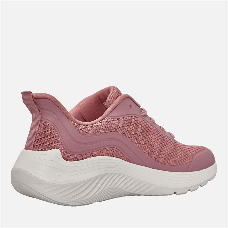 SKECHERS Womens Skechers Bobs Sport Squad Waves Still Trainers Rose/White - Image 5