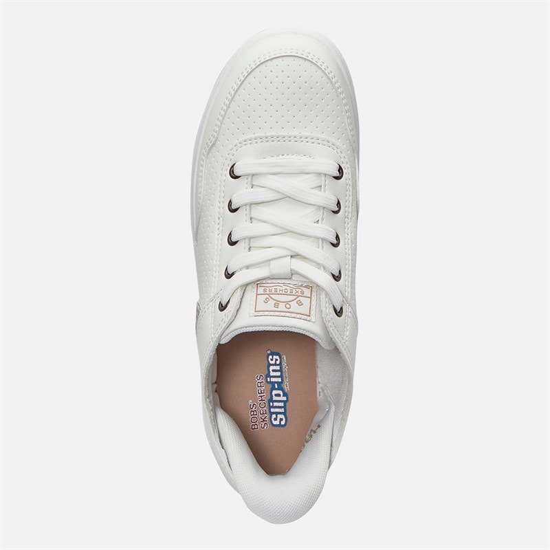 SKECHERS Womens Slip-Ins Bobs D'Vine So Flatte Trainers White/White - Image 4