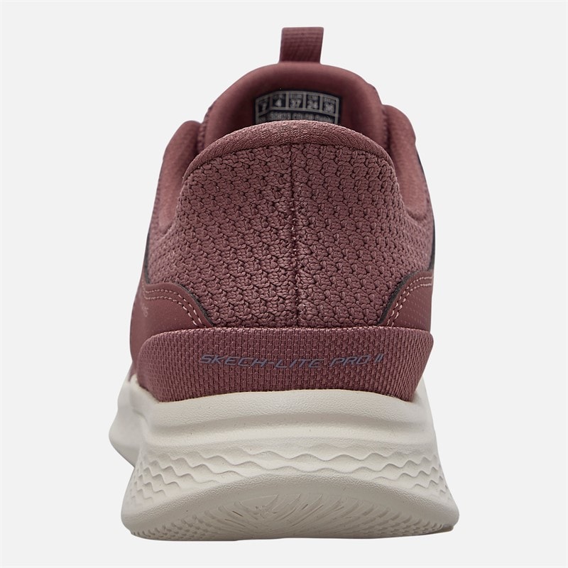 SKECHERS Womens Slip-Ins Skech-Lite Pro 2.0 Smooth Current Trainers Dark Mauve - Image 3