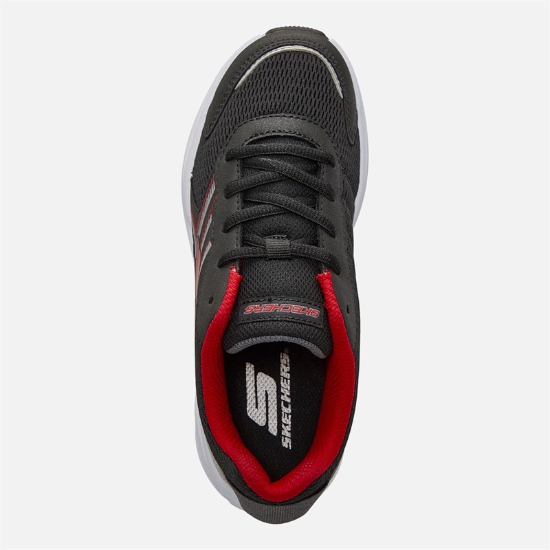 SKECHERS Boys Microspec Tread Cybrex Trainers Black/Silver - Image 4