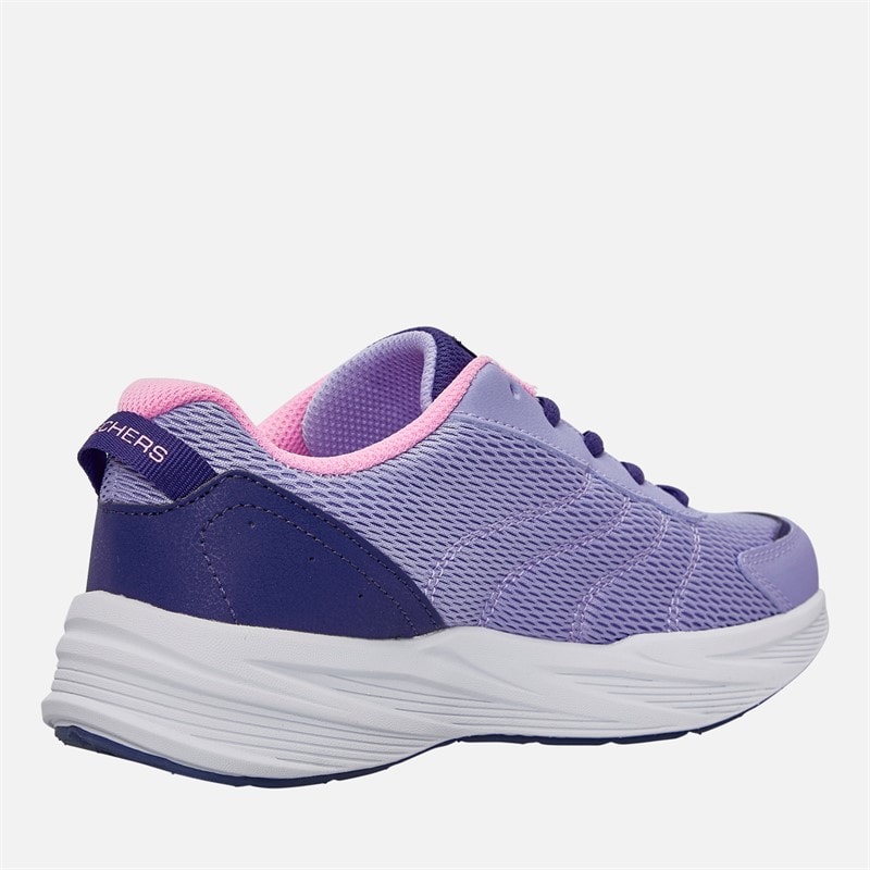SKECHERS Girls Microspec Tread Extraordinary Ease Trainers Periwinkle/Metallic - Image 5