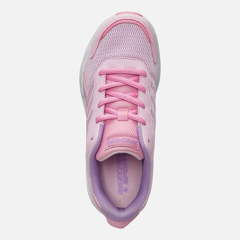 SKECHERS Girls Microspec Tread Extraordinary Ease Trainers Light Pink/Lilac - Image 4