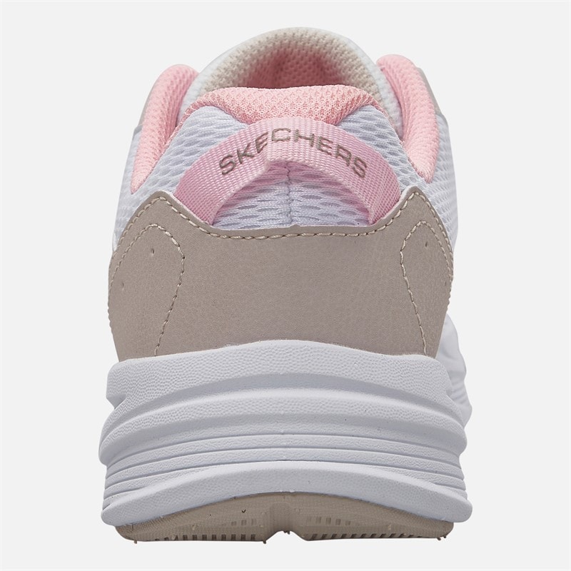 SKECHERS Girls Microspec Tread Extraordinary Ease Trainers Natural/Light Pink - Image 3