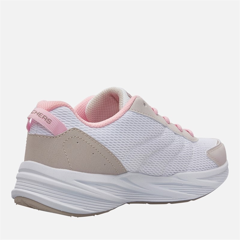 SKECHERS Girls Microspec Tread Extraordinary Ease Trainers Natural/Light Pink - Image 5