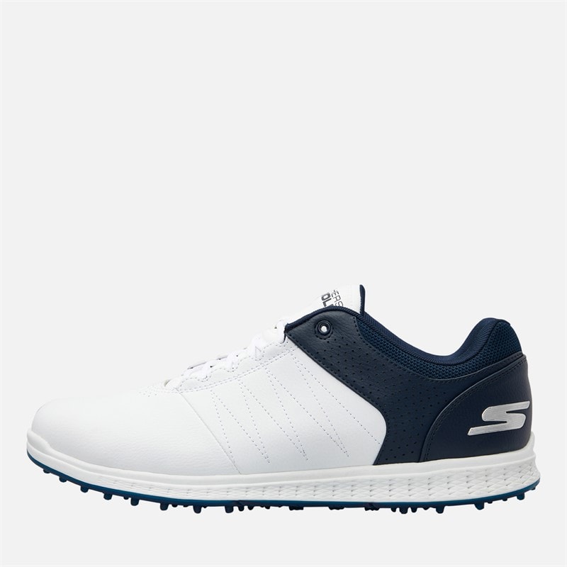 SKECHERS Mens Go Golf Pivot Water-Resistant Golf Shoes White/Navy - Image 1