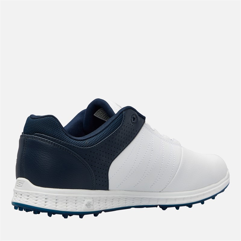 SKECHERS Mens Go Golf Pivot Water-Resistant Golf Shoes White/Navy - Image 5