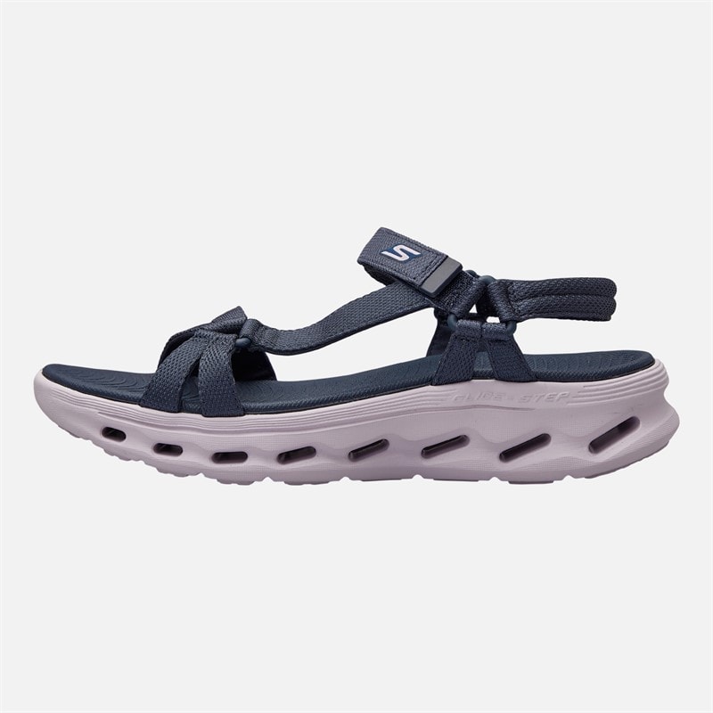 SKECHERS Womens Go Walk Glide-Step 2.0 Rowen Sandals Navy/Lavendar - Image 1