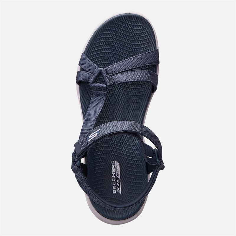 SKECHERS Womens Go Walk Glide-Step 2.0 Rowen Sandals Navy/Lavendar - Image 4