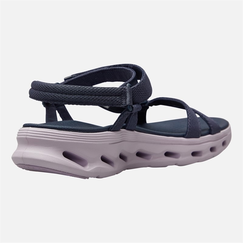 SKECHERS Womens Go Walk Glide-Step 2.0 Rowen Sandals Navy/Lavendar - Image 5