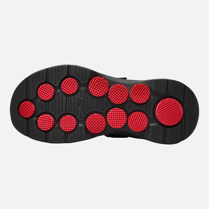 SKECHERS Mens Go Walk 7 Sandal Ken Sandals Black/Red - Image 2
