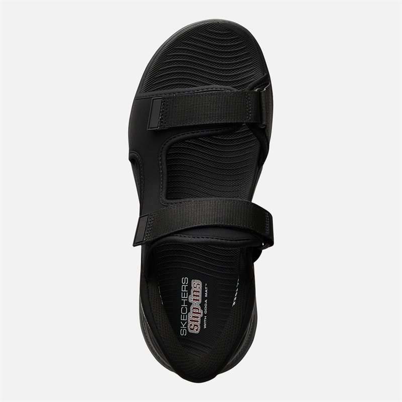 SKECHERS Mens Go Walk 7 Sandal Ken Sandals Black/Red - Image 4