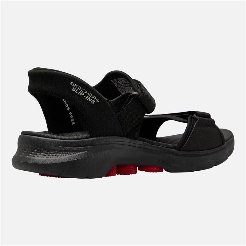 SKECHERS Mens Go Walk 7 Sandal Ken Sandals Black/Red - Image 5