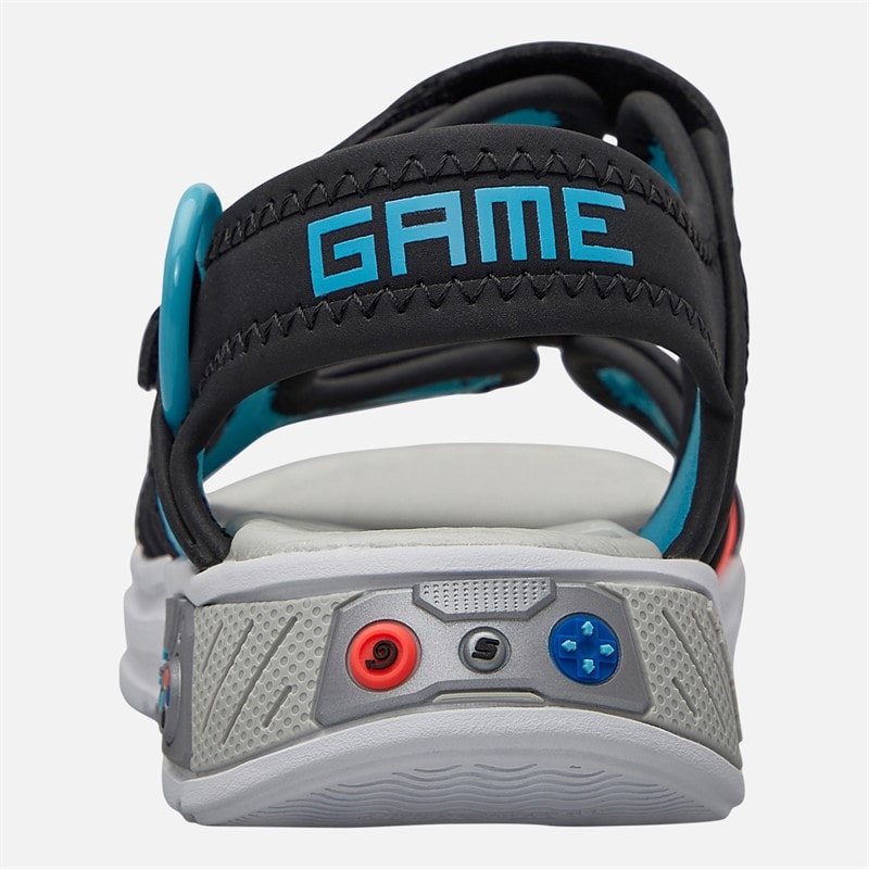 SKECHERS SPORT SKECHERS Boys Power Splash Sandals Black Metallic - Image 3