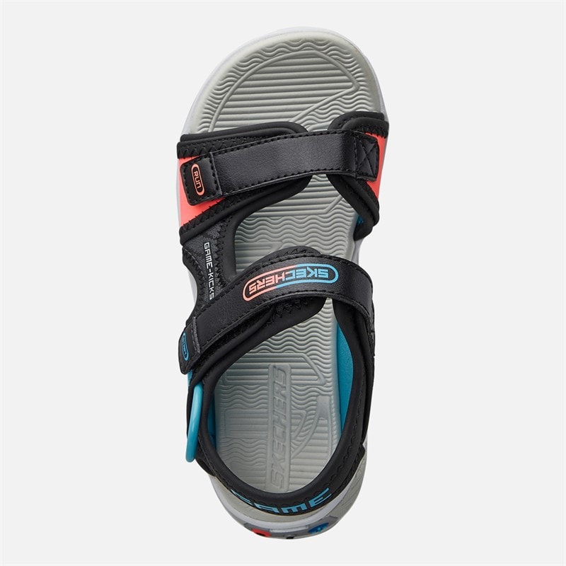 SKECHERS SPORT SKECHERS Boys Power Splash Sandals Black Metallic - Image 4