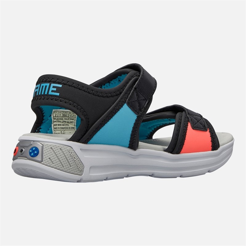 SKECHERS SPORT SKECHERS Boys Power Splash Sandals Black Metallic - Image 5
