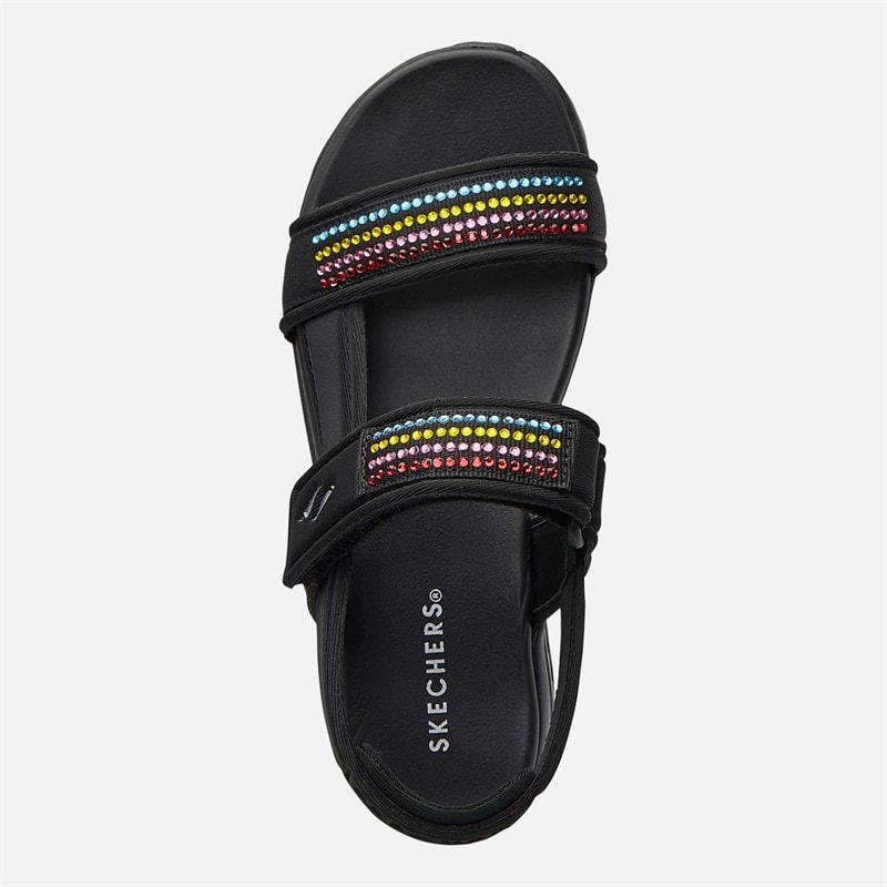 SKECHERS SPORT SKECHERS Kids Uno Lite Sunny Studs Sandals Black Metallic - Image 4