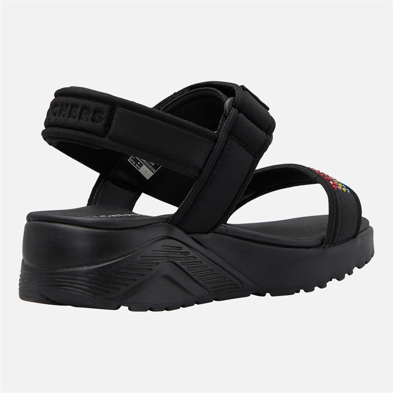 SKECHERS SPORT SKECHERS Kids Uno Lite Sunny Studs Sandals Black Metallic - Image 5