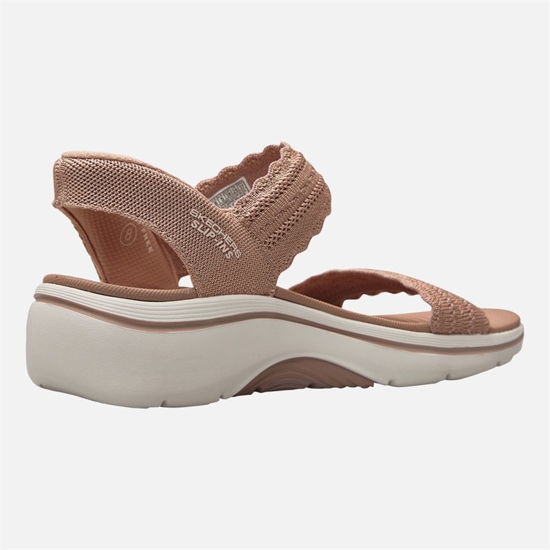 SKECHERS Womens Go Walk Arch Fit 2.0 Slip Ins Sandals Blush Pink - Image 5