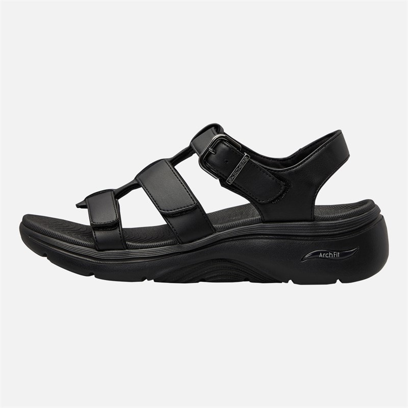SKECHERS Womens Go Walk Arch Fit 2.0 Sandals Black - Image 1