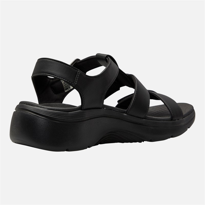 SKECHERS Womens Go Walk Arch Fit 2.0 Sandals Black - Image 5
