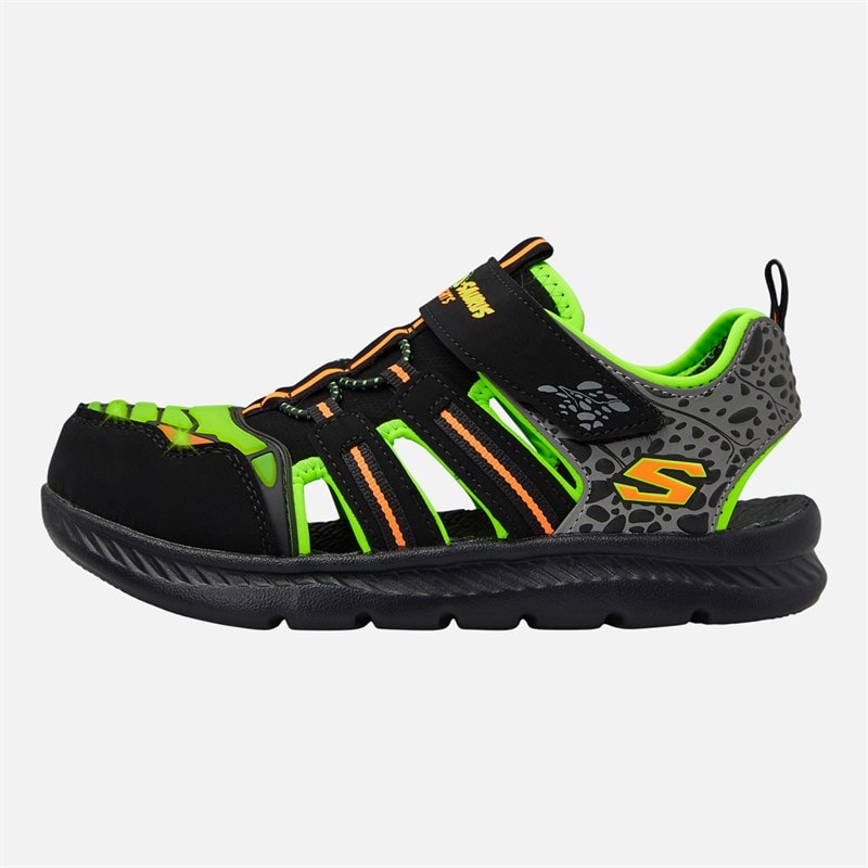 SKECHERS SPORT SKECHERS Boys C-Flex 2.0 Dino Rays Sandals Black/Lime - Image 1