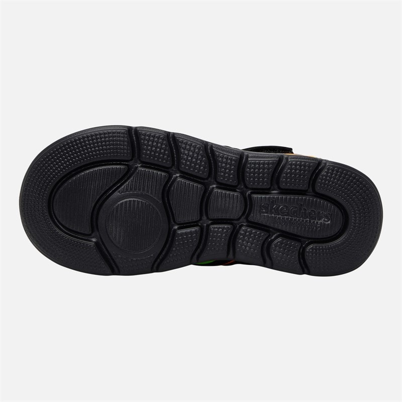 SKECHERS SPORT SKECHERS Boys C-Flex 2.0 Dino Rays Sandals Black/Lime - Image 2