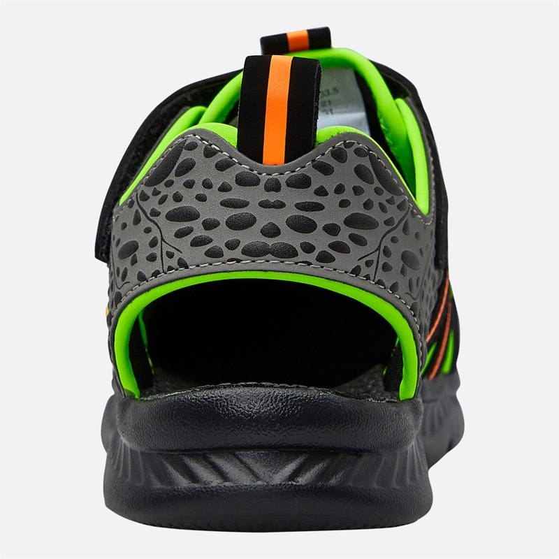 SKECHERS SPORT SKECHERS Boys C-Flex 2.0 Dino Rays Sandals Black/Lime - Image 3