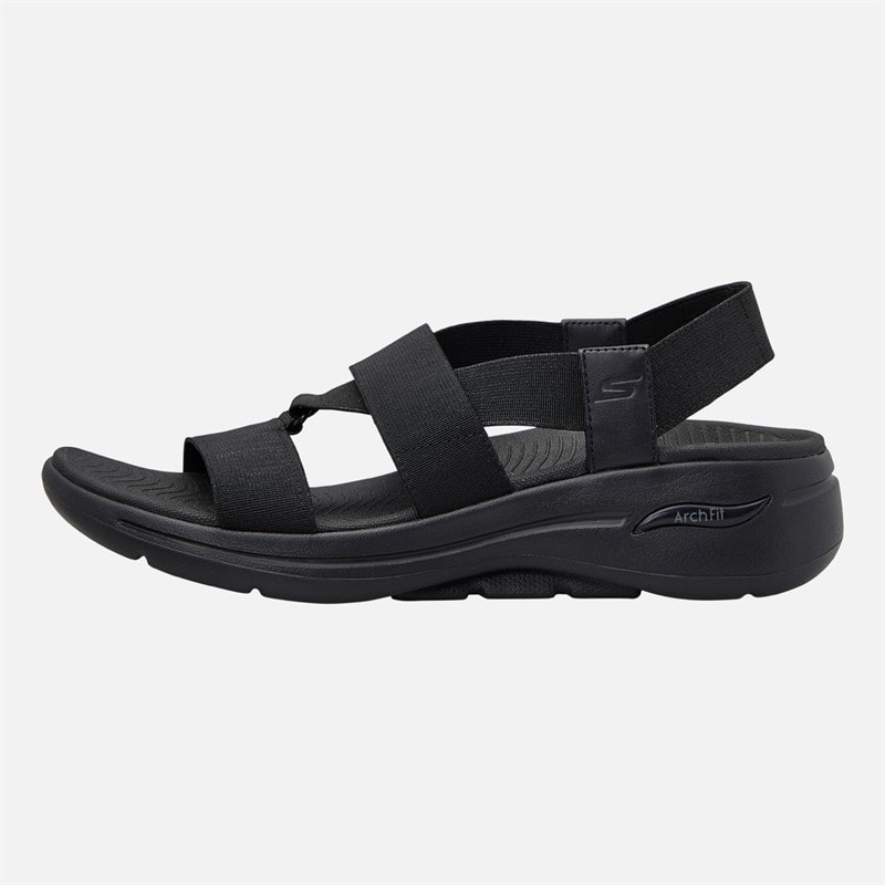 SKECHERS SPORT SKECHERS Womens Skechers Go Walk Arch Fit Pleasant Sandals Black - Image 1