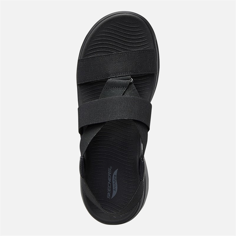 SKECHERS SPORT SKECHERS Womens Skechers Go Walk Arch Fit Pleasant Sandals Black - Image 4