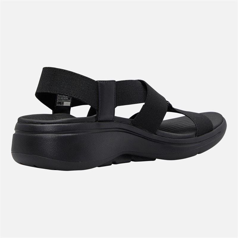 SKECHERS SPORT SKECHERS Womens Skechers Go Walk Arch Fit Pleasant Sandals Black - Image 5
