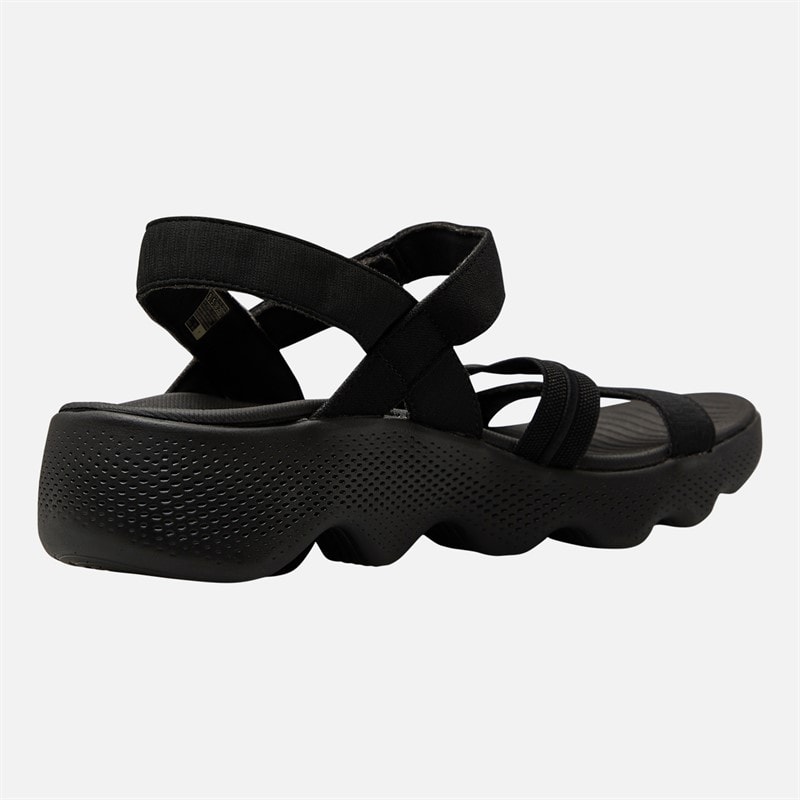 SKECHERS Womens Go Walk Massage Fit Incite Sandals Black - Image 5