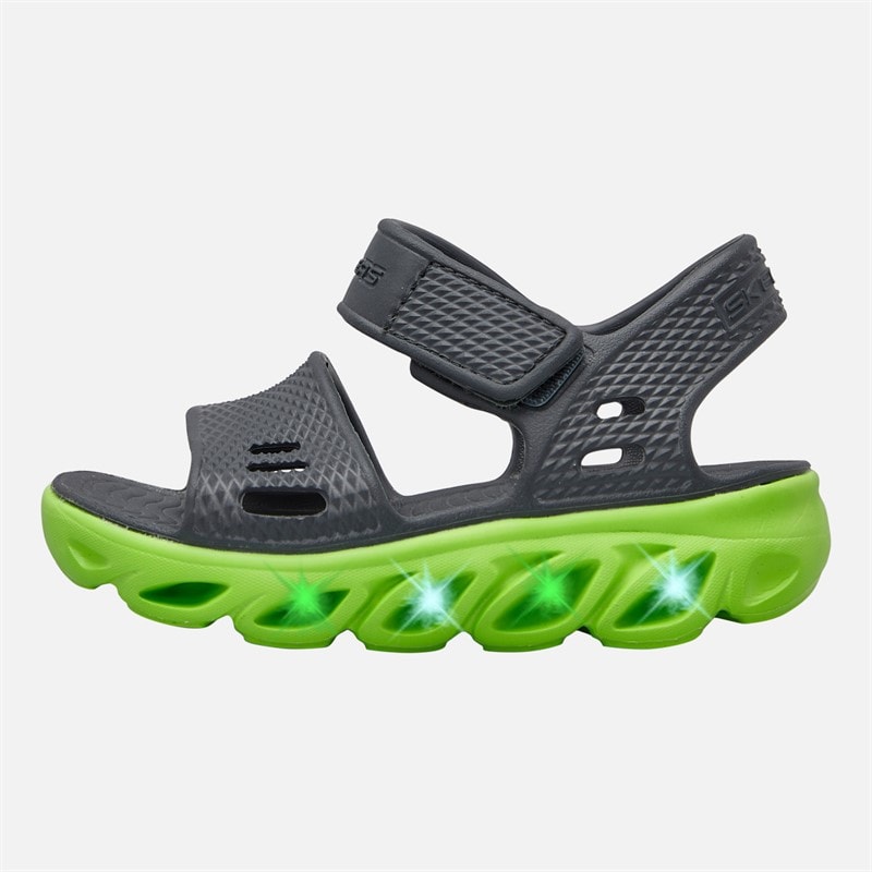 SKECHERS SPORT SKECHERS Boys Hypno-Splash Solzo Sandals Charcoal/Lime - Image 1