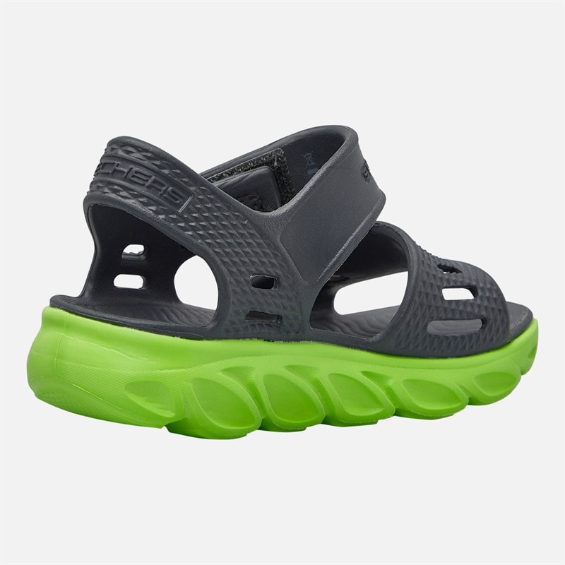 SKECHERS SPORT SKECHERS Boys Hypno-Splash Solzo Sandals Charcoal/Lime - Image 5