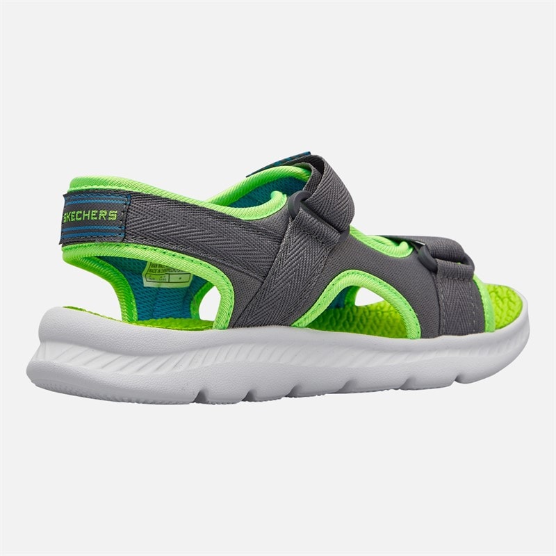 SKECHERS SPORT SKECHERS Boys C-Flex 2.0 Hydrowaves Sandals Charcoal/Lime - Image 5