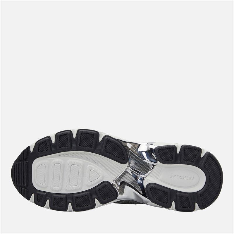 SKECHERS SPORT SKECHERS Mens Shadow Stellar 90 Trainers Silver - Image 2