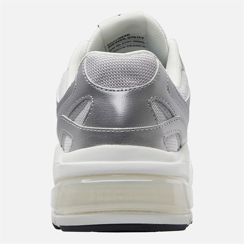 SKECHERS SPORT SKECHERS Mens Shadow Stellar 90 Trainers Silver - Image 3