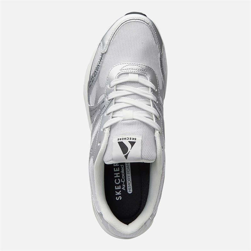 SKECHERS SPORT SKECHERS Mens Shadow Stellar 90 Trainers Silver - Image 4