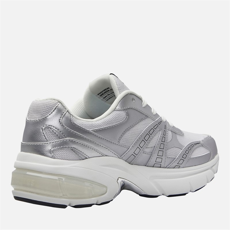 SKECHERS SPORT SKECHERS Mens Shadow Stellar 90 Trainers Silver - Image 5