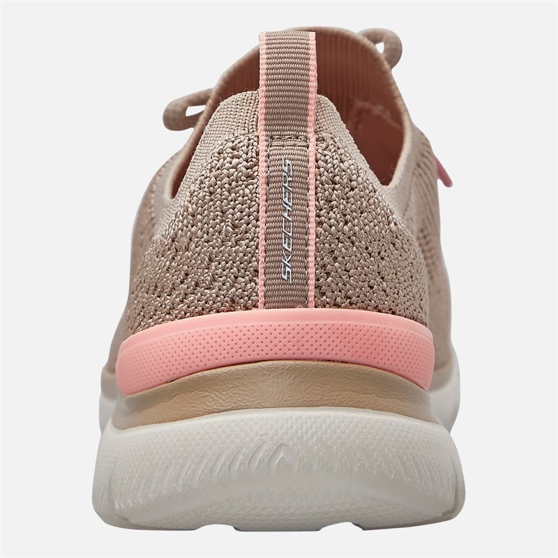 SKECHERS SPORT SKECHERS Womens Summits Sneak Peek Trainers Taupe/Pink - Image 3
