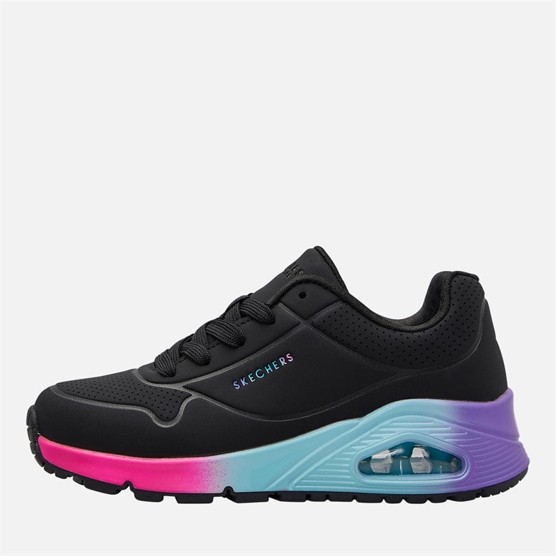 SKECHERS Girls Uno Gen1 Skech-Air Trainers Black/Multi
