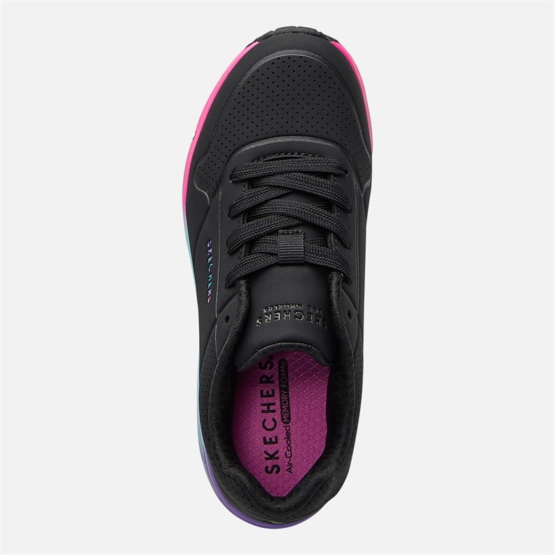 SKECHERS SPORT SKECHERS Girls Uno Gen1 Skech-Air Trainers Black/Multi - Image 4